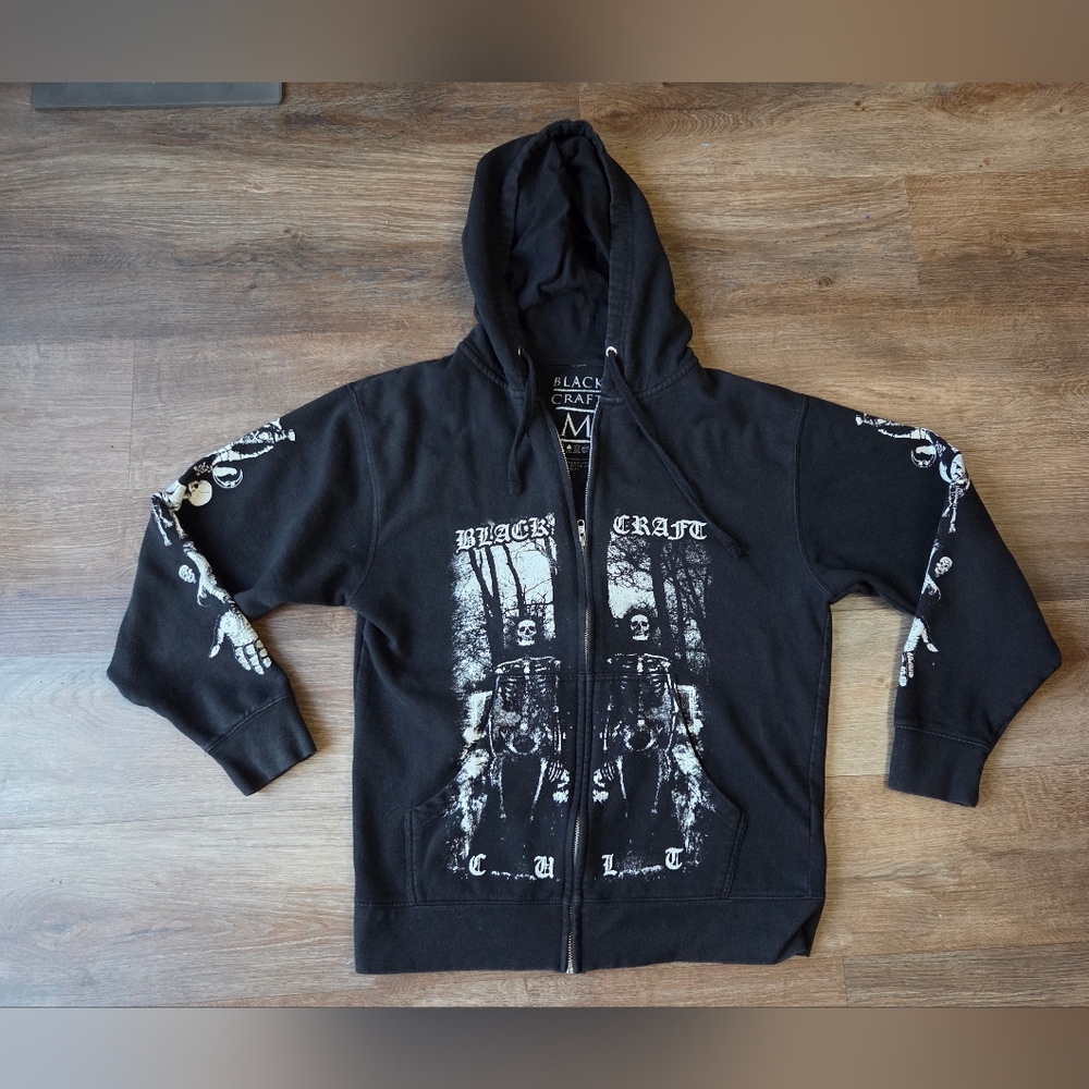 Black Craft Nightcrawler Zip Hoodie Blackcraft Cult Hoodie Jacket Skeleton Adult